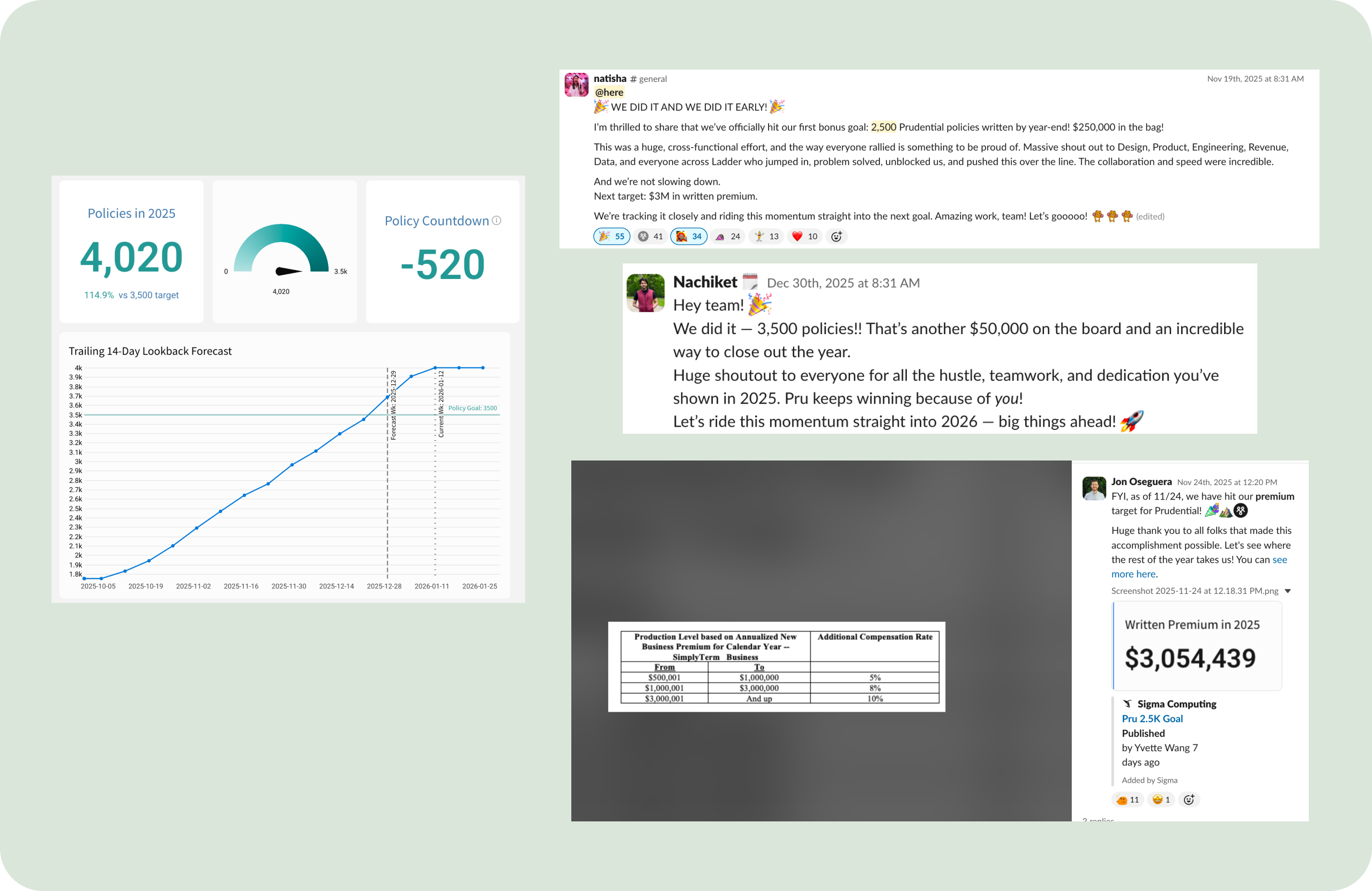 True impact results visualization